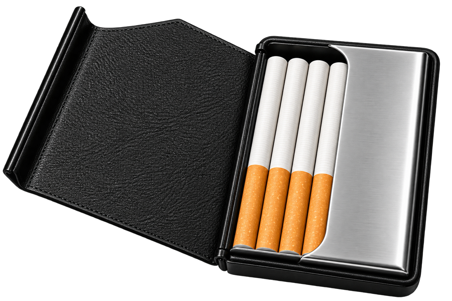 Open black holder with the slide cover back