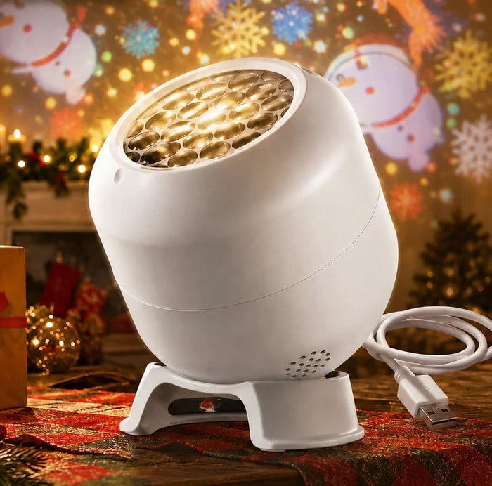 Customer photo: the projector next to Christmas gifts