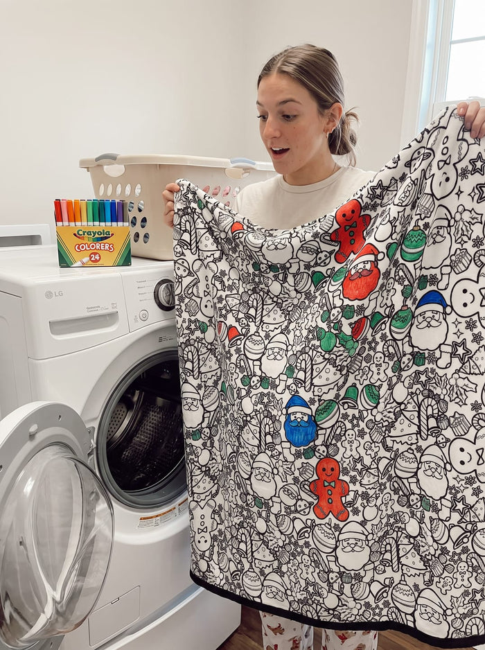 Customer photo: coloring the blanket