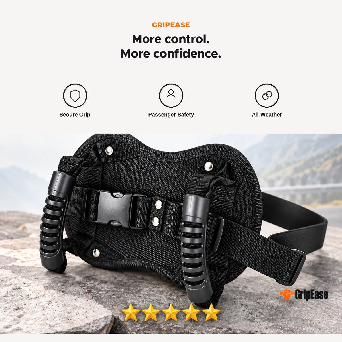 GripEase gives passengers more control and more confidence on every ride