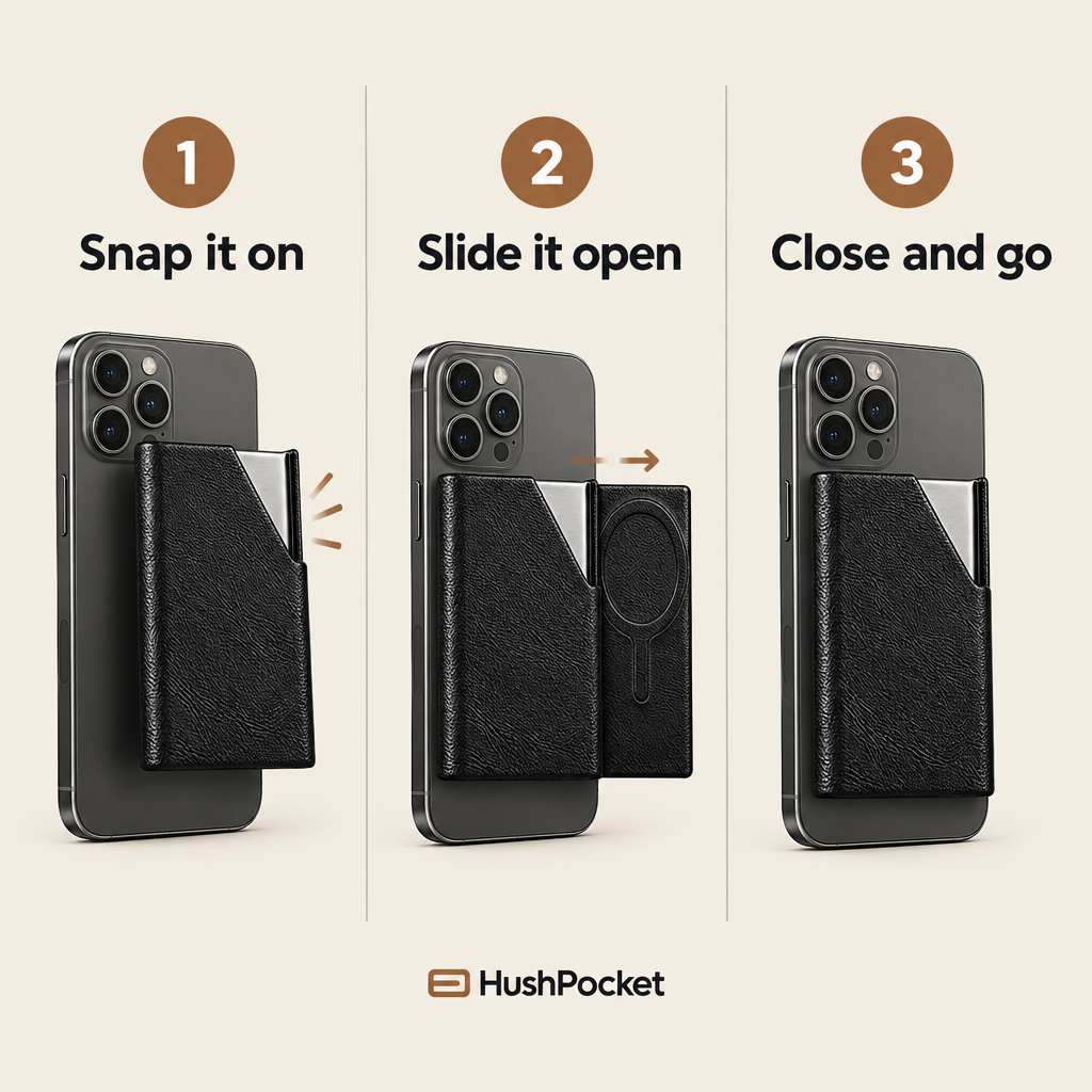 Snap it on, slide it open, close and go
