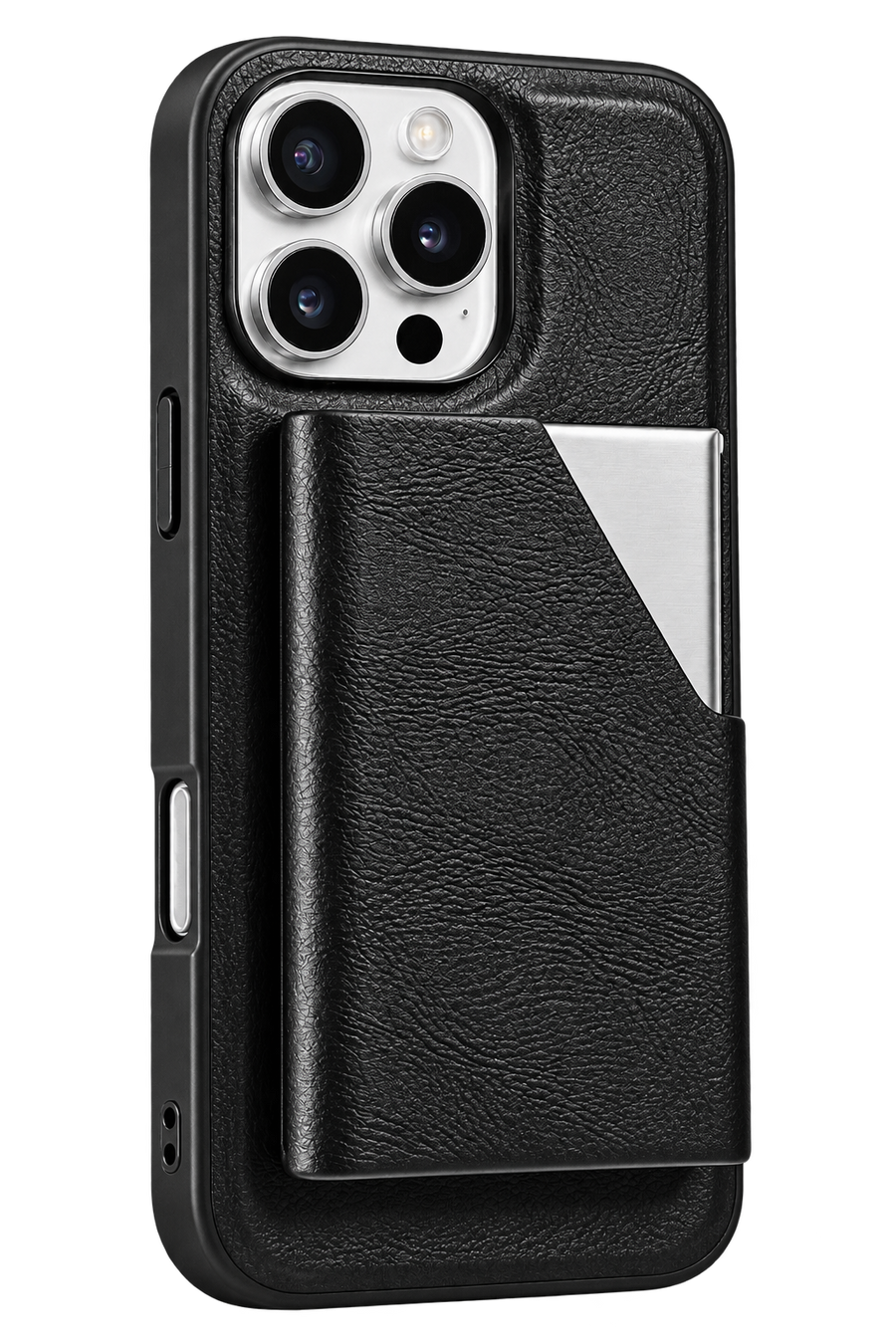 Phone with the holder attached and closed