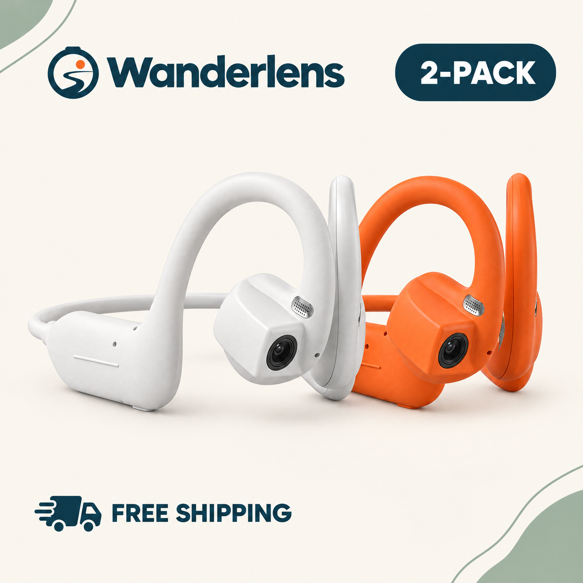 Wanderlens camera headphones, 2-pack, free shipping