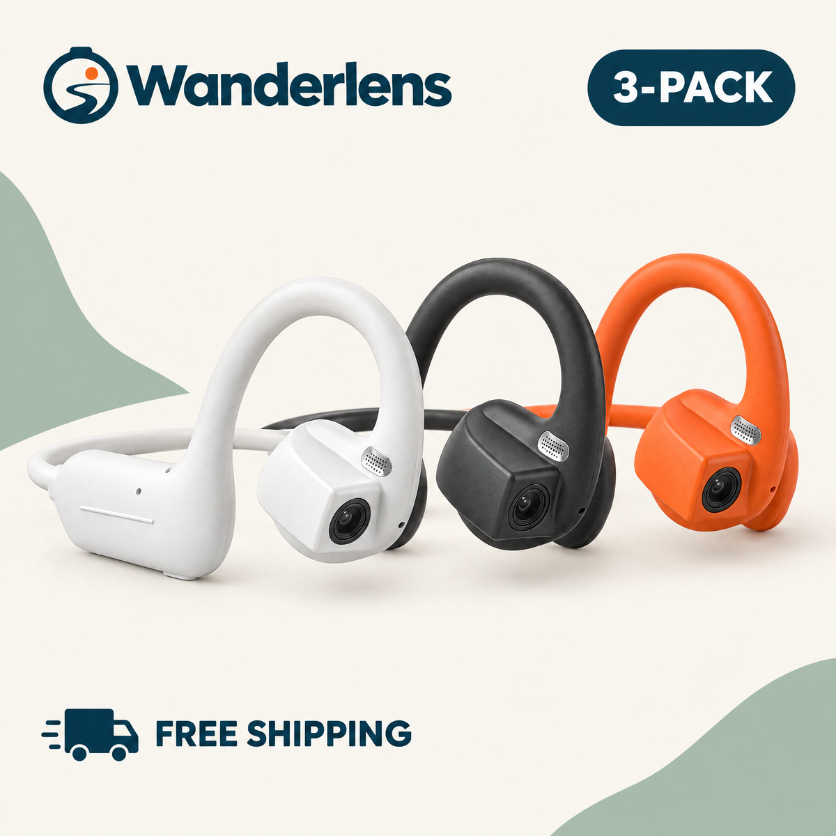 Wanderlens camera headphones, 3-pack, free shipping