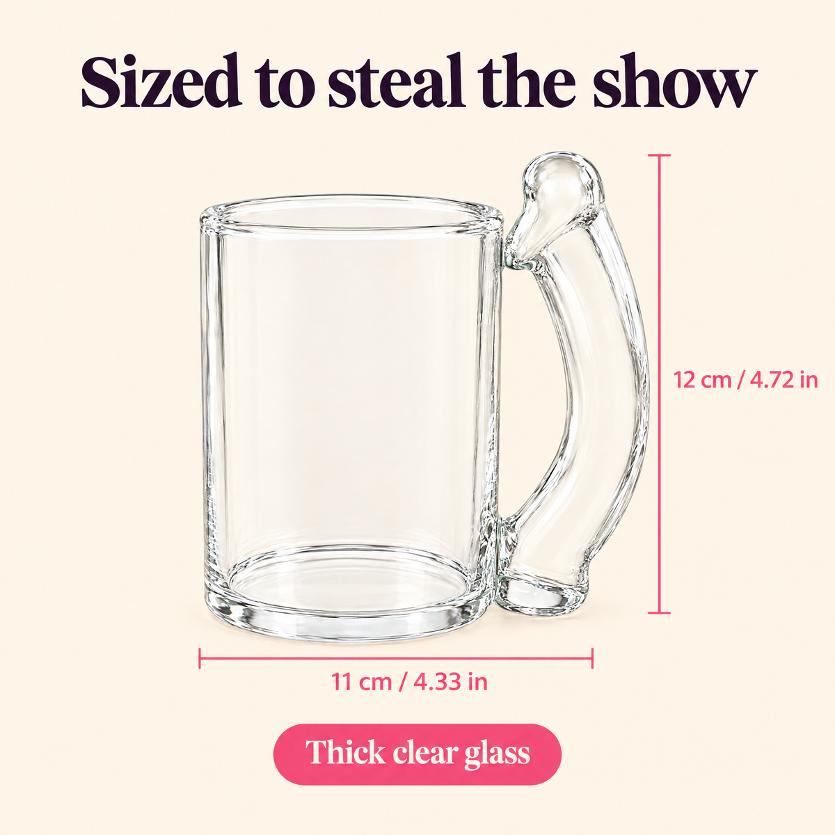 Saucy Sip glass size and specs