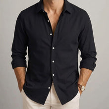 Pure Linen Shirt 2027 - Black